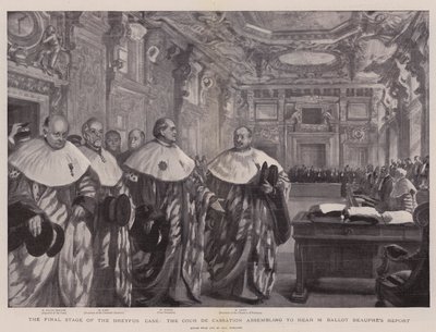 Dreyfus案的最后阶段，Cour de Cassation聚集在一起听M Ballot Beaupre的报告 作者 查尔斯·保罗·雷诺德